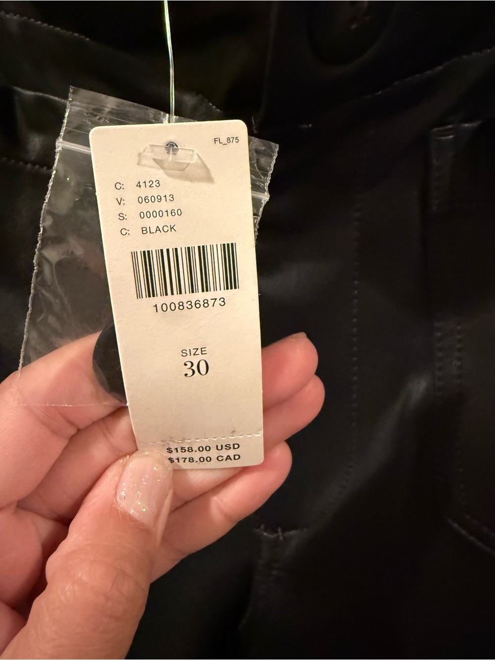 NWT Maeve Colette Full Length Black Faux Leather Wide-Leg Pants Size 30 - Picture 3 of 6